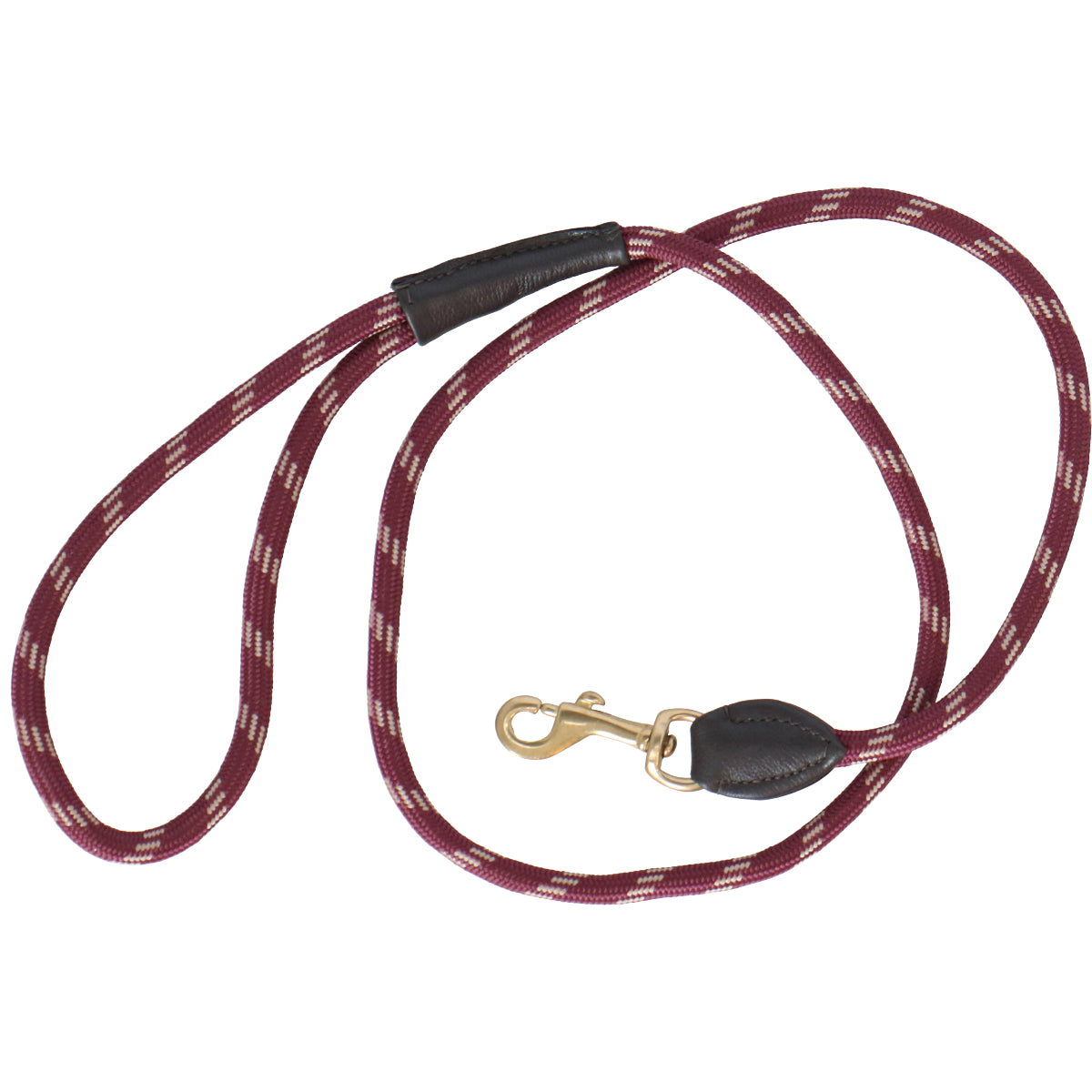 WeatherBeeta Dog Lead Rope Leather Burgundy/Brown