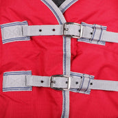 Weatherbeeta Winterdecke Comfitec Classic Combo Neck Medium/Lite 600D 100g Rot/Silber/Navy