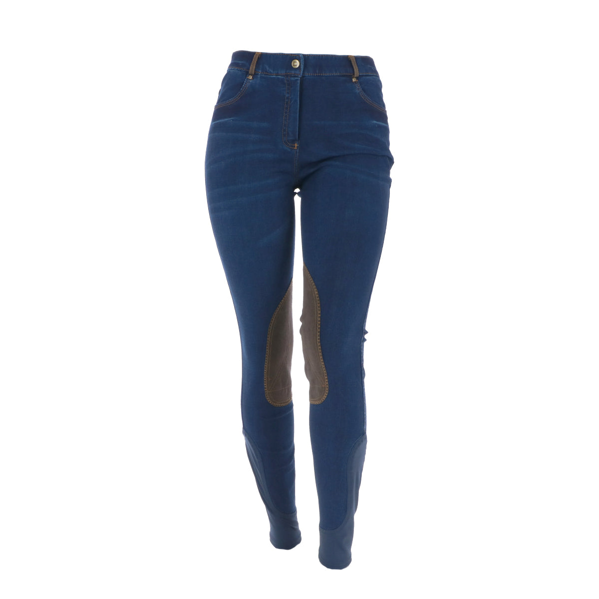 Dublin Reithose Shona Knee Patch Denim Blaue Denim