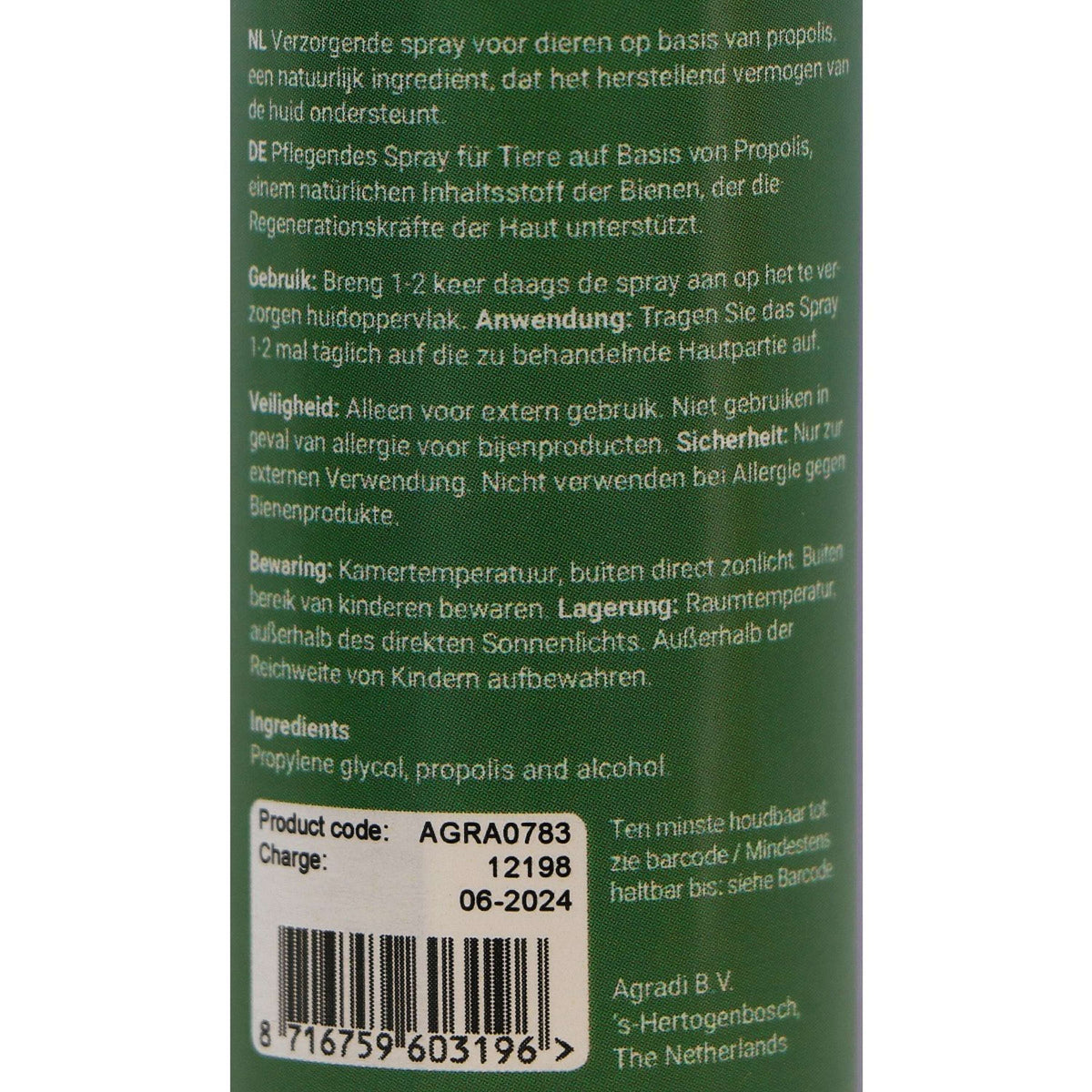 Agradi Horse Skin Derm Spray Propolis Honig