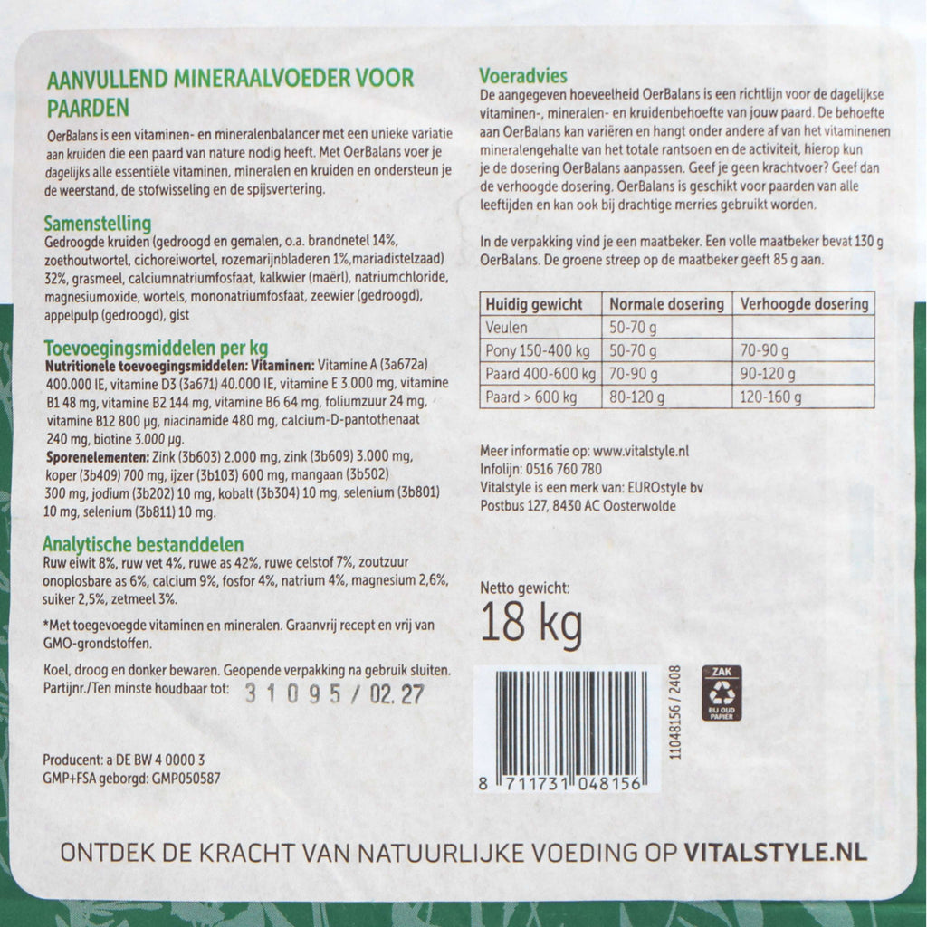 Vitalstyle Pellets OerBalans Tasche