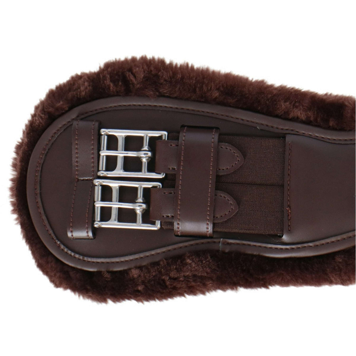 Kentucky Dressurgurt Sheepskin Anatomic Short Braun