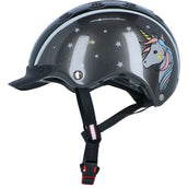 Casco Reithelm Nori Schwarz/Grau/Einhorn