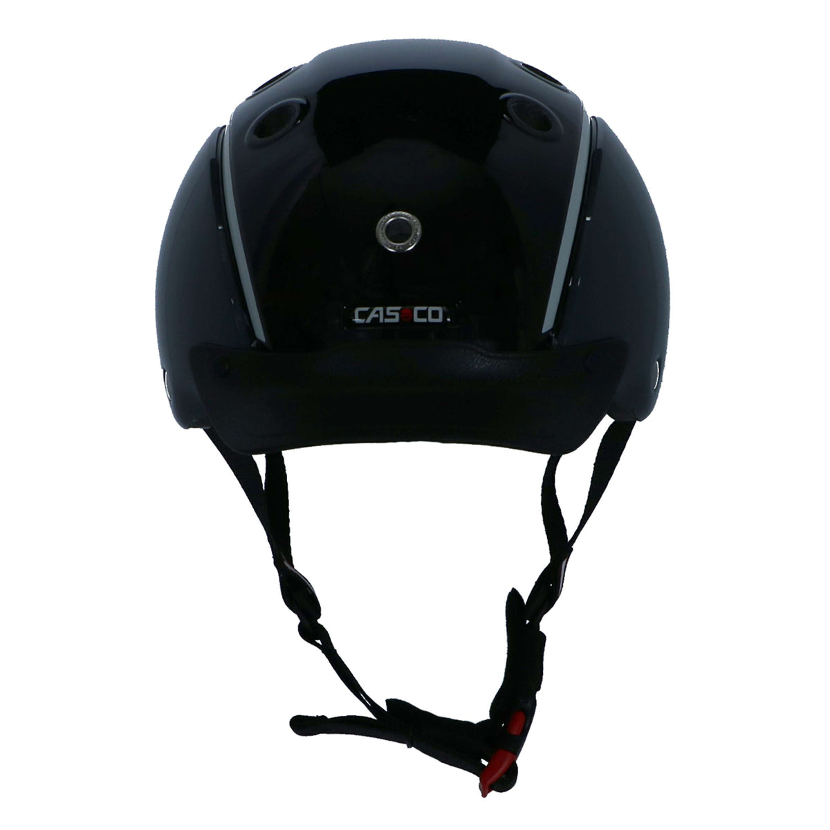 Casco Reithelm Nori Schwarz/Grau/Hufeisen