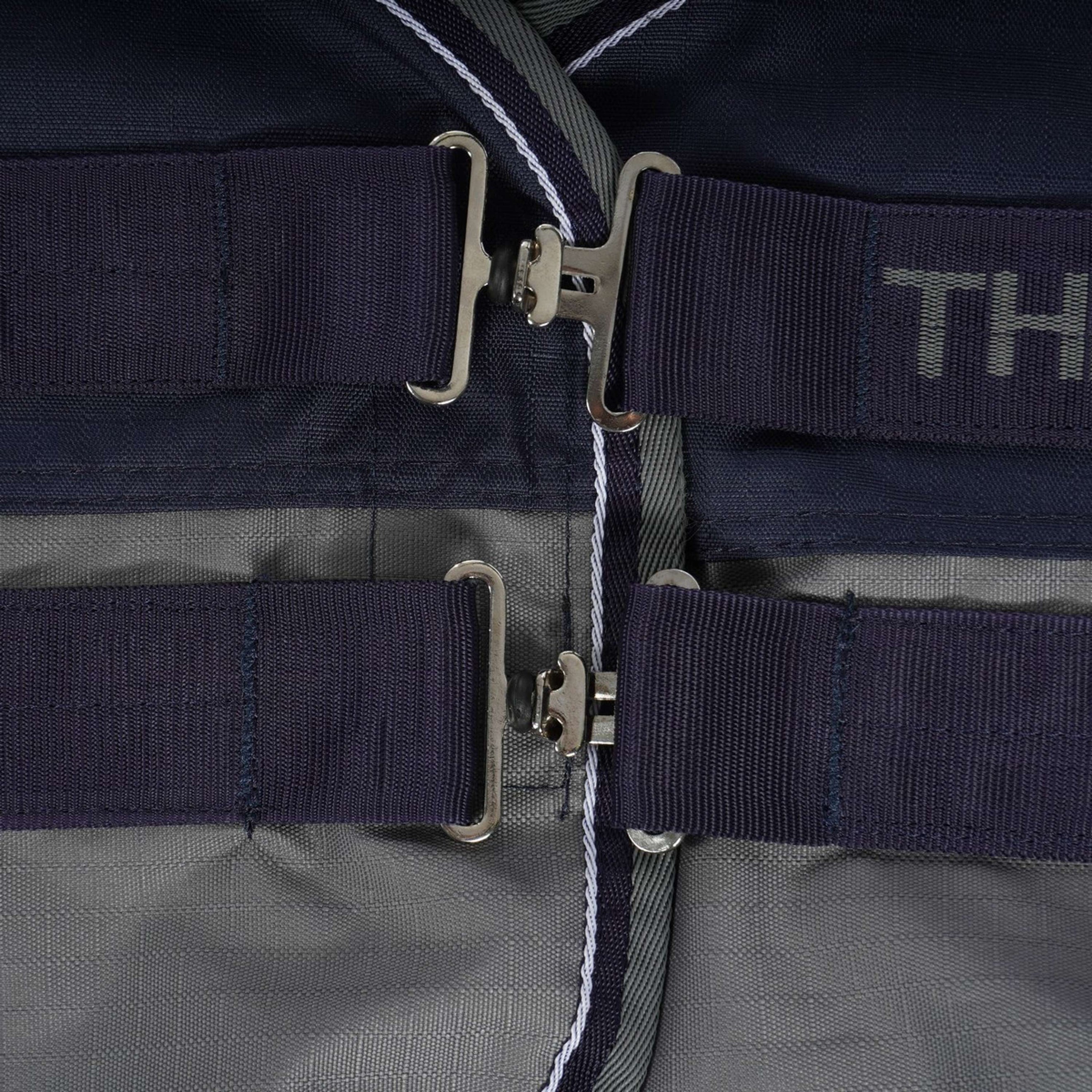 EQUITHÈME Turnout Rug Tyrex 600D 450g Navy/Grau Dots EQUITHÈME Turnout Rug Tyrex 600D 450g Navy/Grau Dots