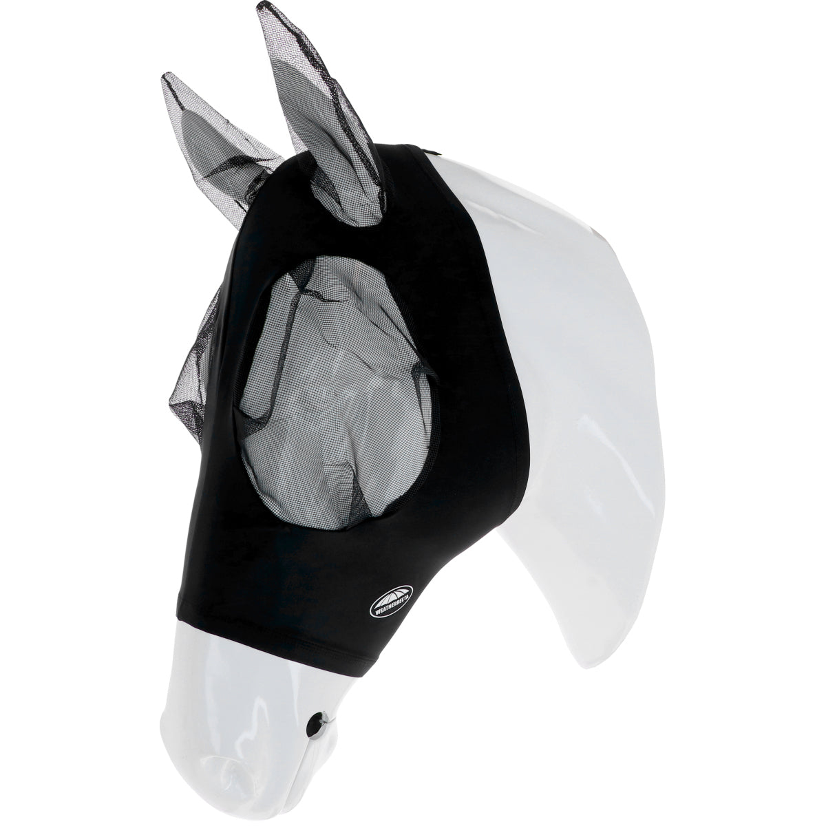 WeatherBeeta Fliegenmaske Stretch Bug Eye Saver mit Ohren Schwarz/Schwarz