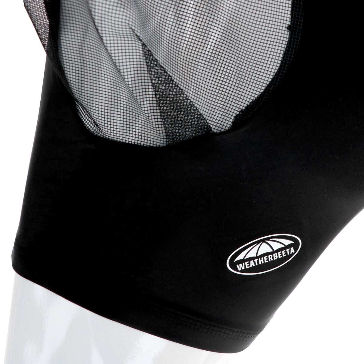 WeatherBeeta Fliegenmaske Stretch Bug Eye Saver mit Ohren Schwarz/Schwarz