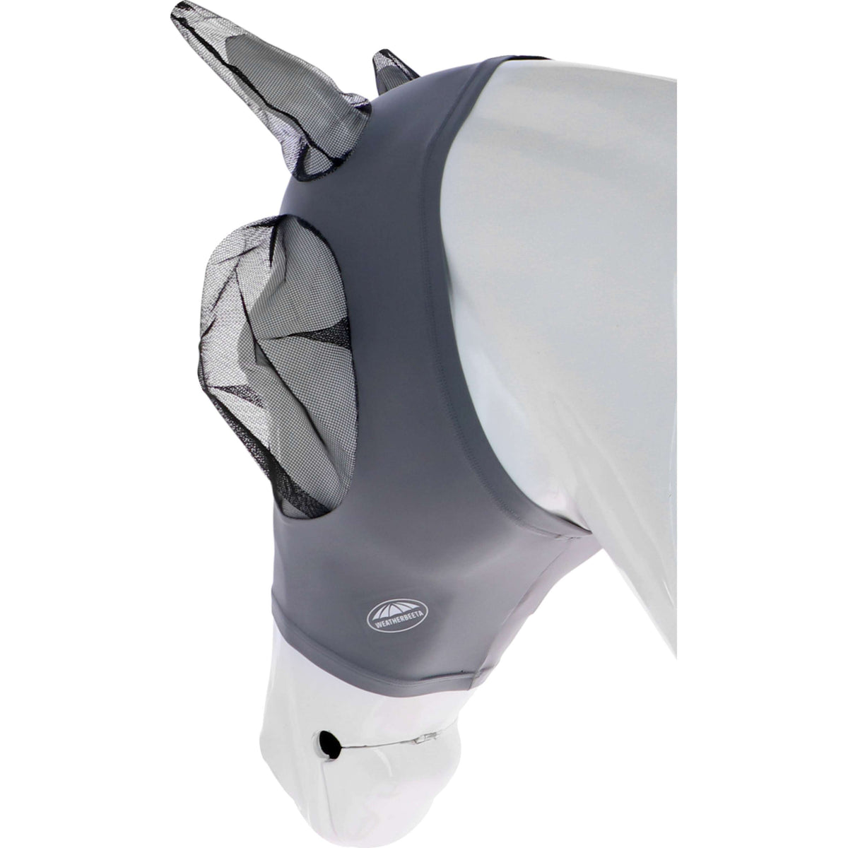 WeatherBeeta Fliegenmaske Stretch Bug Eye Saver mit Ohren Grau/Schwarz