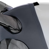 WeatherBeeta Fliegenmaske Stretch Bug Eye Saver mit Ohren Grau/Schwarz