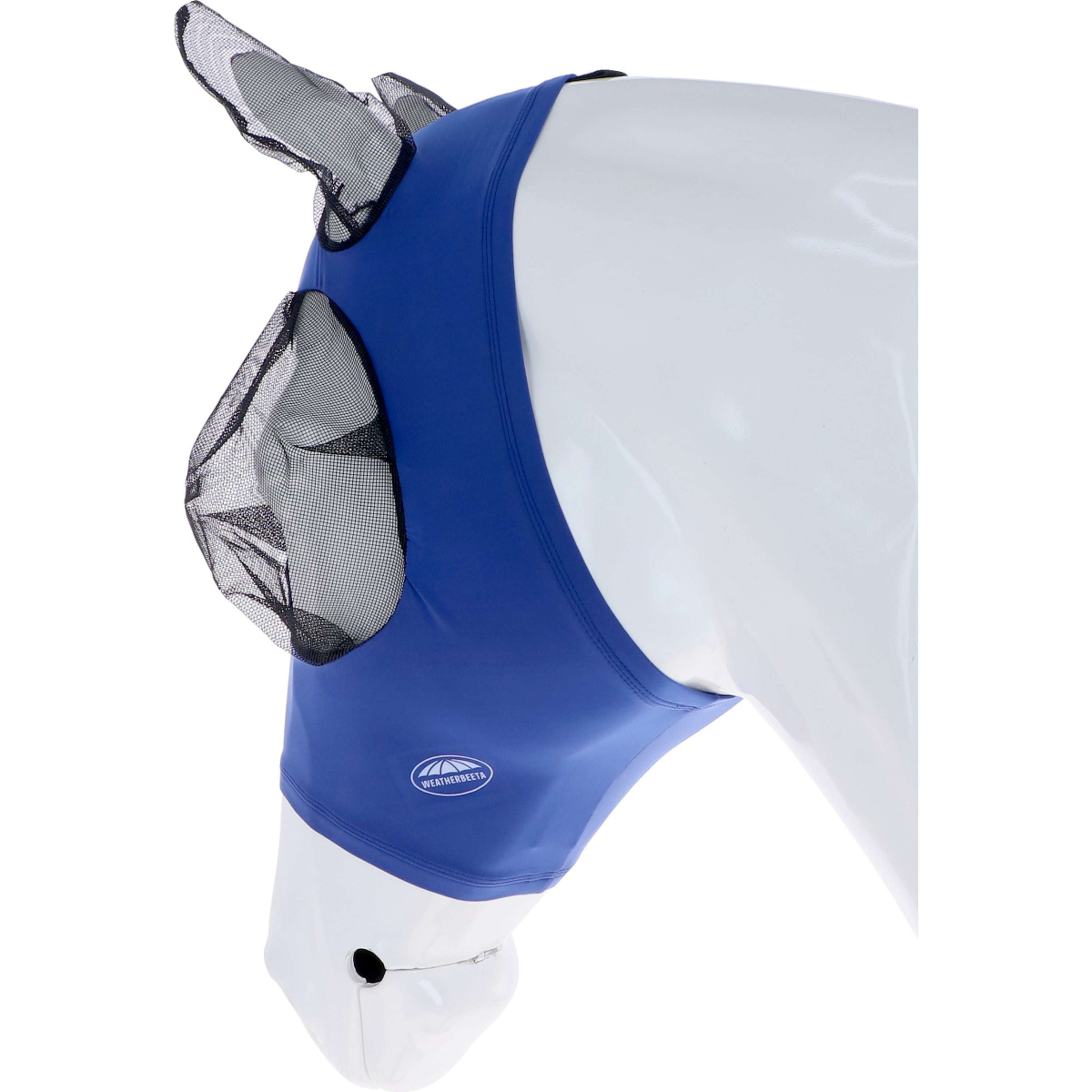 Weatherbeeta Fliegenmaske Stretch Bug Eye Saver mit Ohren Royal Blue/Schwarz