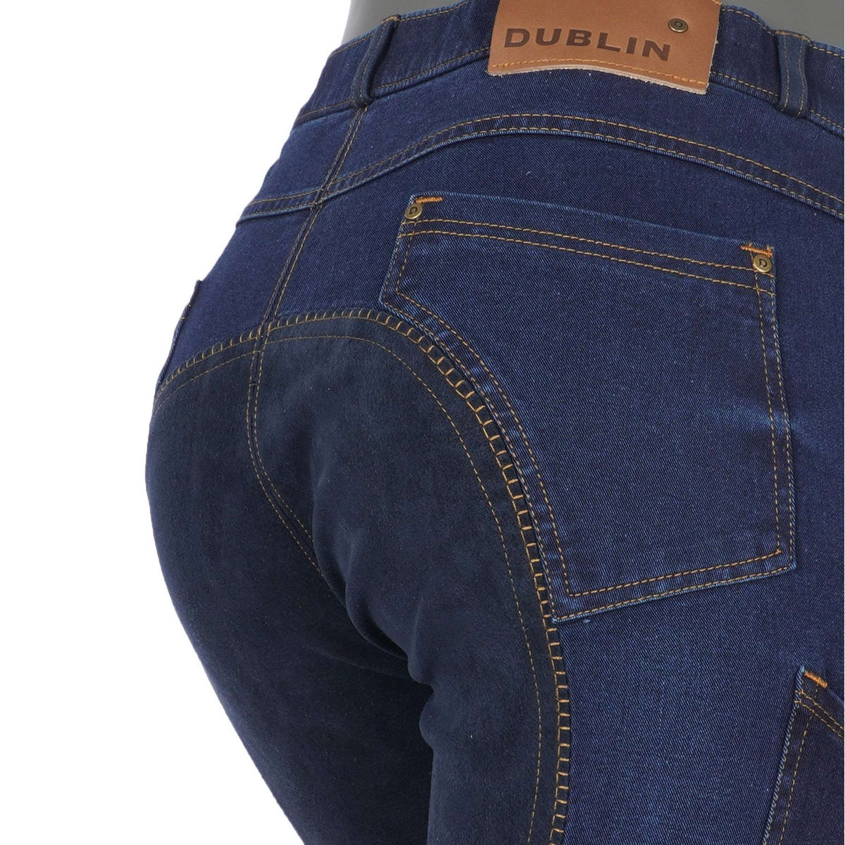 Dublin Reithose Shona Full Suede Sheet Blaue Denim/Navy