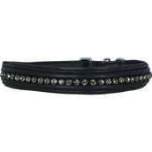 Kieffer Hundehalsband Ultrasoft Fashion Schwarz mit Kristallen