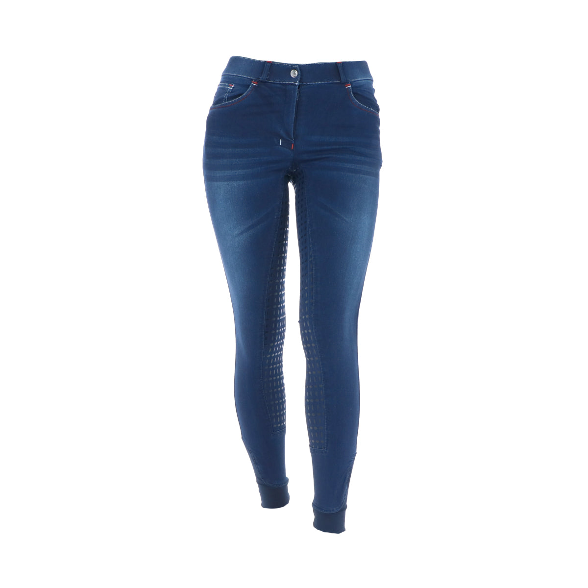 HKM Reithose Summer Demin Easy 3/4 Silikon Besatz Jeansblau