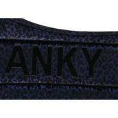 ANKY Schabracke Leopard Print Dressur Blau