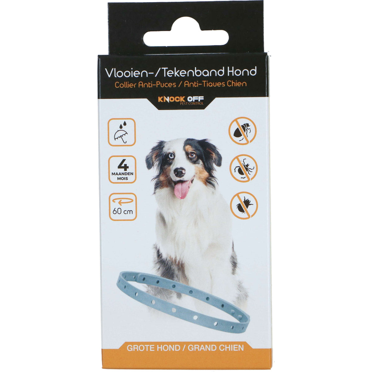 Knock Off Zecken & Flohhalsband Hund 60cm