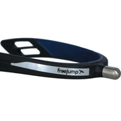 Freejump Knopfsporen Spur'on Round End Schwarz/Pearl Blue