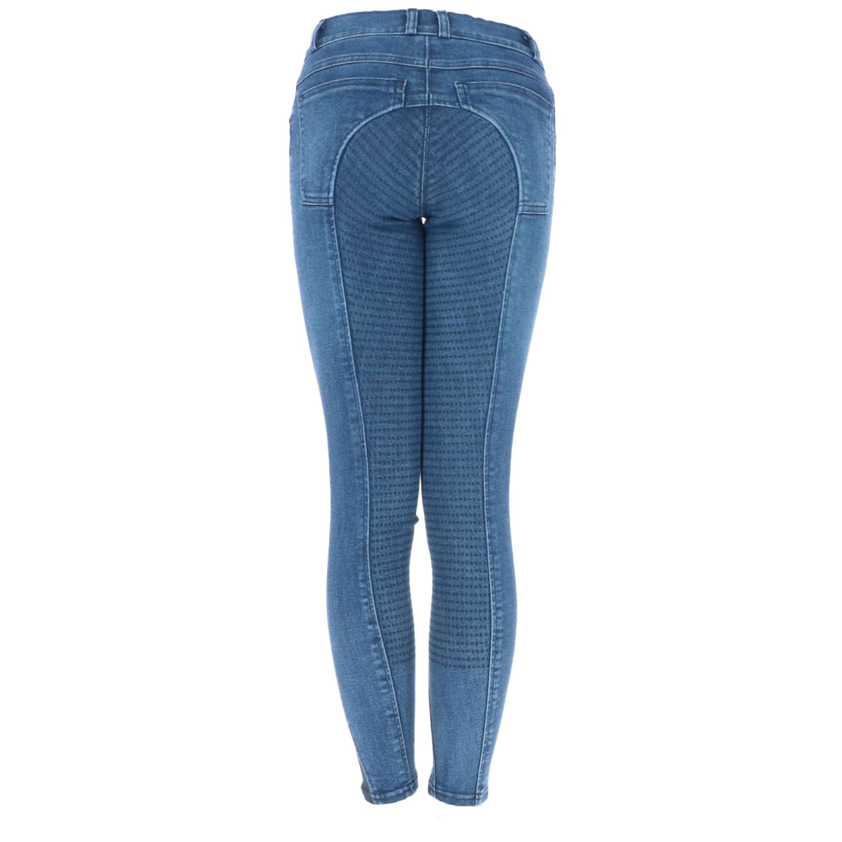 HKM Reithose Denim Silikon Besatz Kids Hellblau/Denim