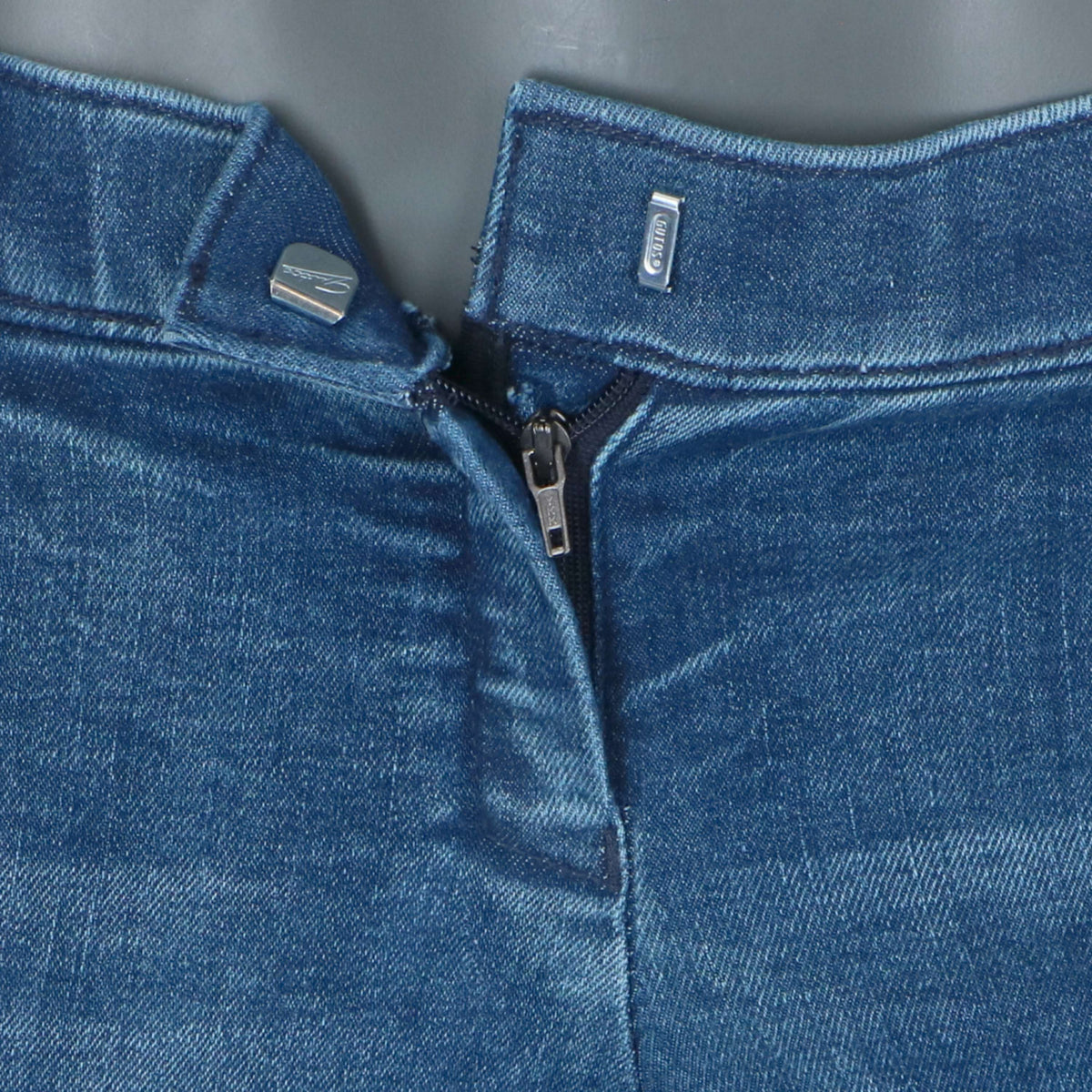 HKM Reithose Denim Silikon Besatz Hellblau/Denim