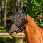 Agradi Horse Fliegenmaske Fine Mesh mit Ohren und Nase Schwarz