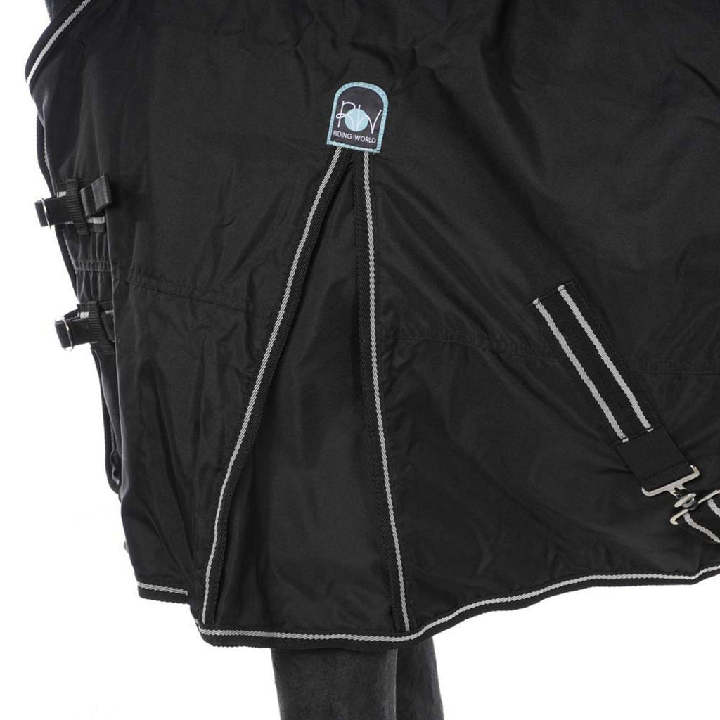Riding World Regendecke Oxford 300D Fleece Fütterung 0g Schwarz