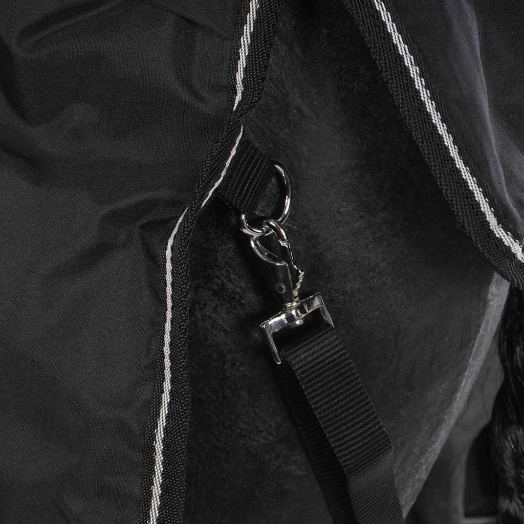 Riding World Regendecke Oxford 300D Fleece Fütterung 0g Schwarz