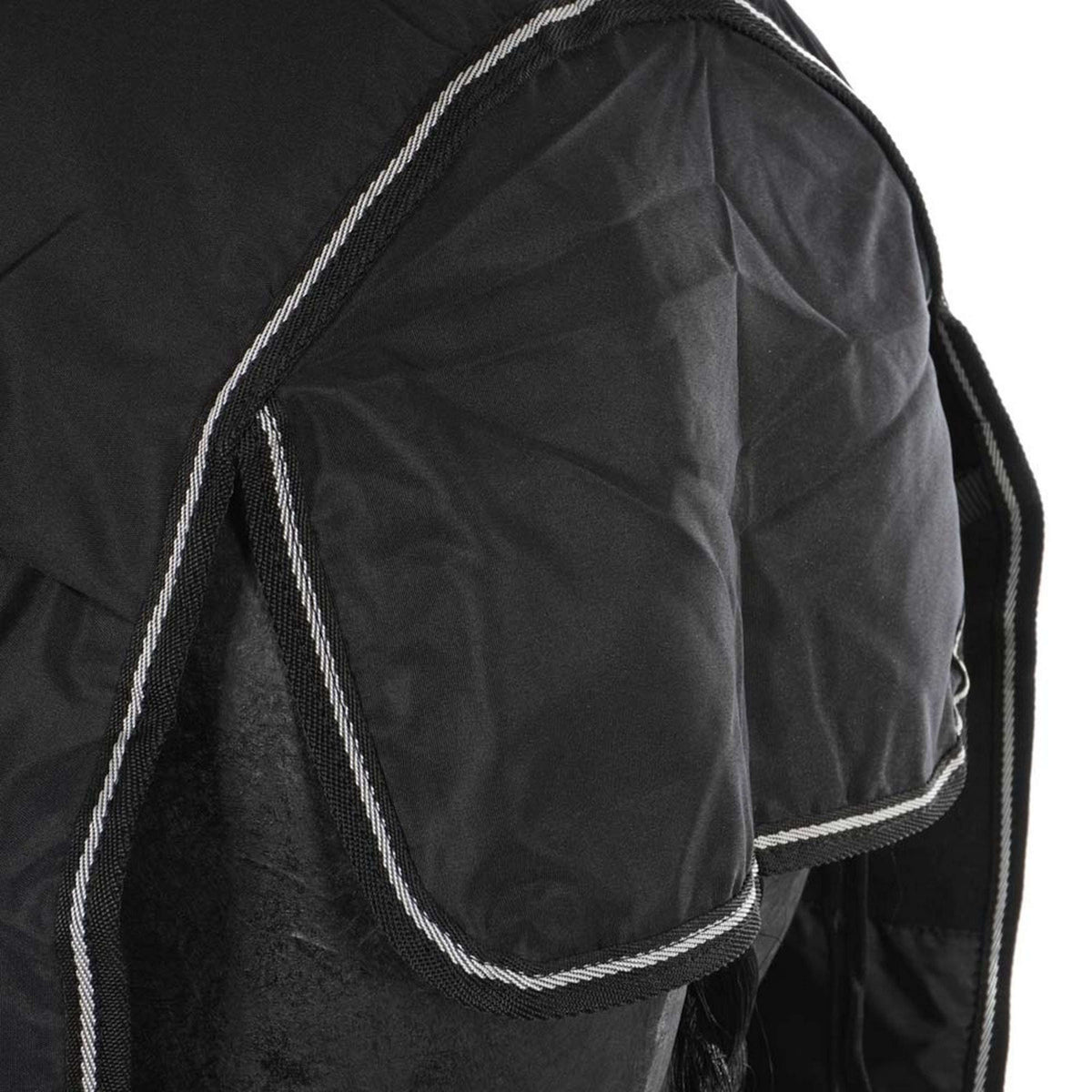 Riding World Regendecke Oxford 300D Fleece Fütterung Schwarz