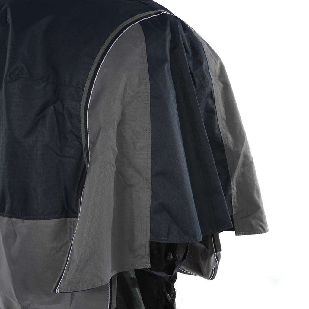EQUITHÈME Regendecke Tyrex 600D 50g Navy/Grau Dots