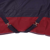 EQUITHÈME Outdoordecke Tyrex 1200D 50g mit Halbem Hals Navy/Bordeaux