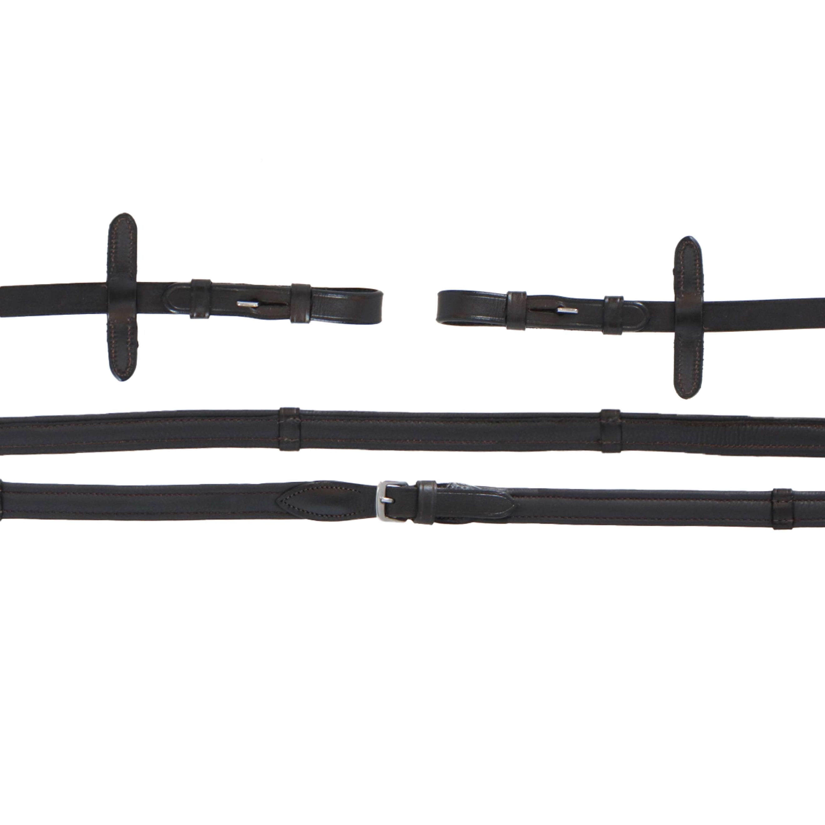 HB Showtime Zügel Soft Leather mit Stops Braun HB Showtime Zügel Soft Leather mit Stops Braun