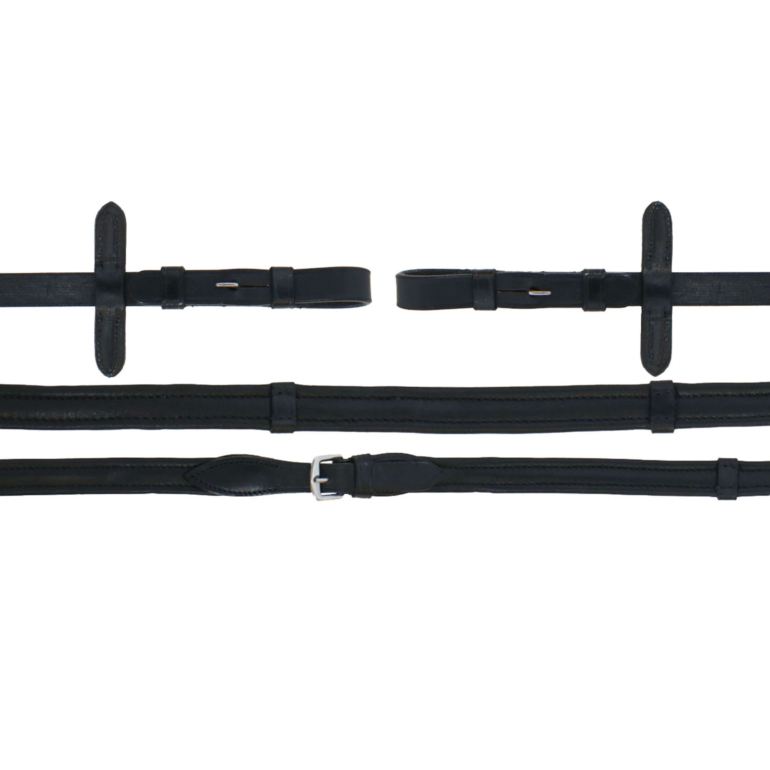 HB Showtime Zügel Soft Leather mit Stops Schwarz HB Showtime Zügel Soft Leather mit Stops Schwarz