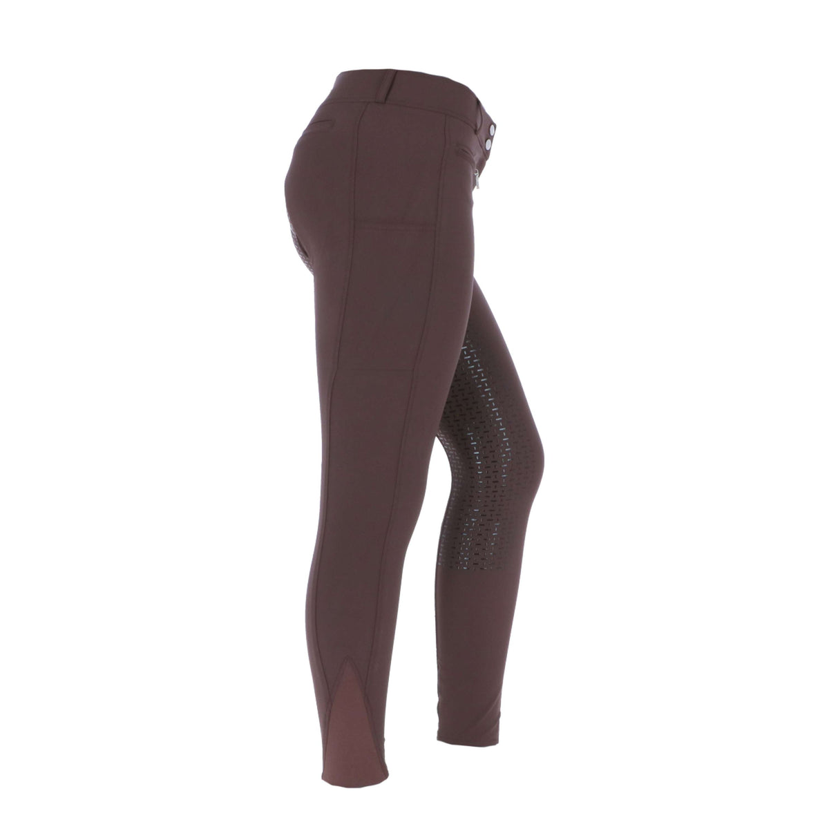 HKM Reithose Liv High Waist Silicon Full Grip Dunkelbraun