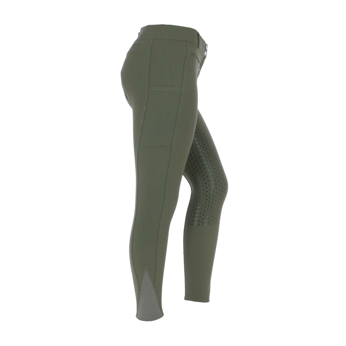 HKM Reithose Liv High Waist Silicon Full Grip Dunkelgrün