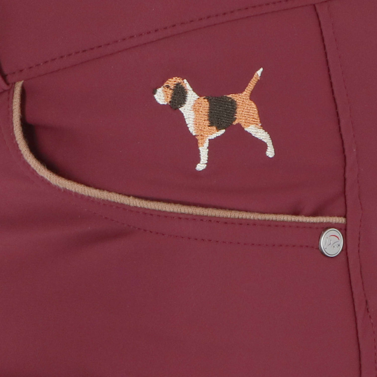 HKM Reithose Beagle Full Grip Bordeaux