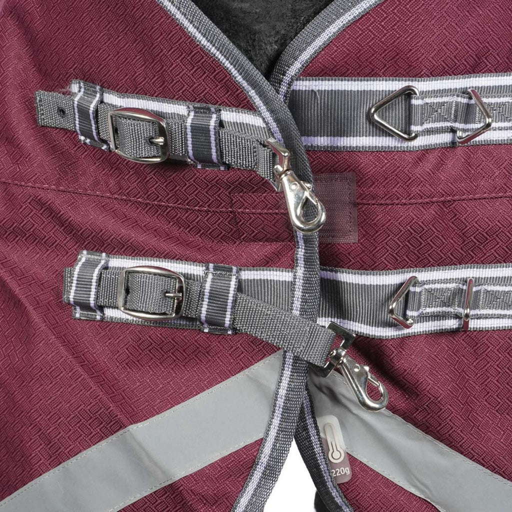 WeatherBeeta Winterdecke ComFiTec Plus Dynamic II Standard Neck Medium 220g Maroon/Grau/Weiß