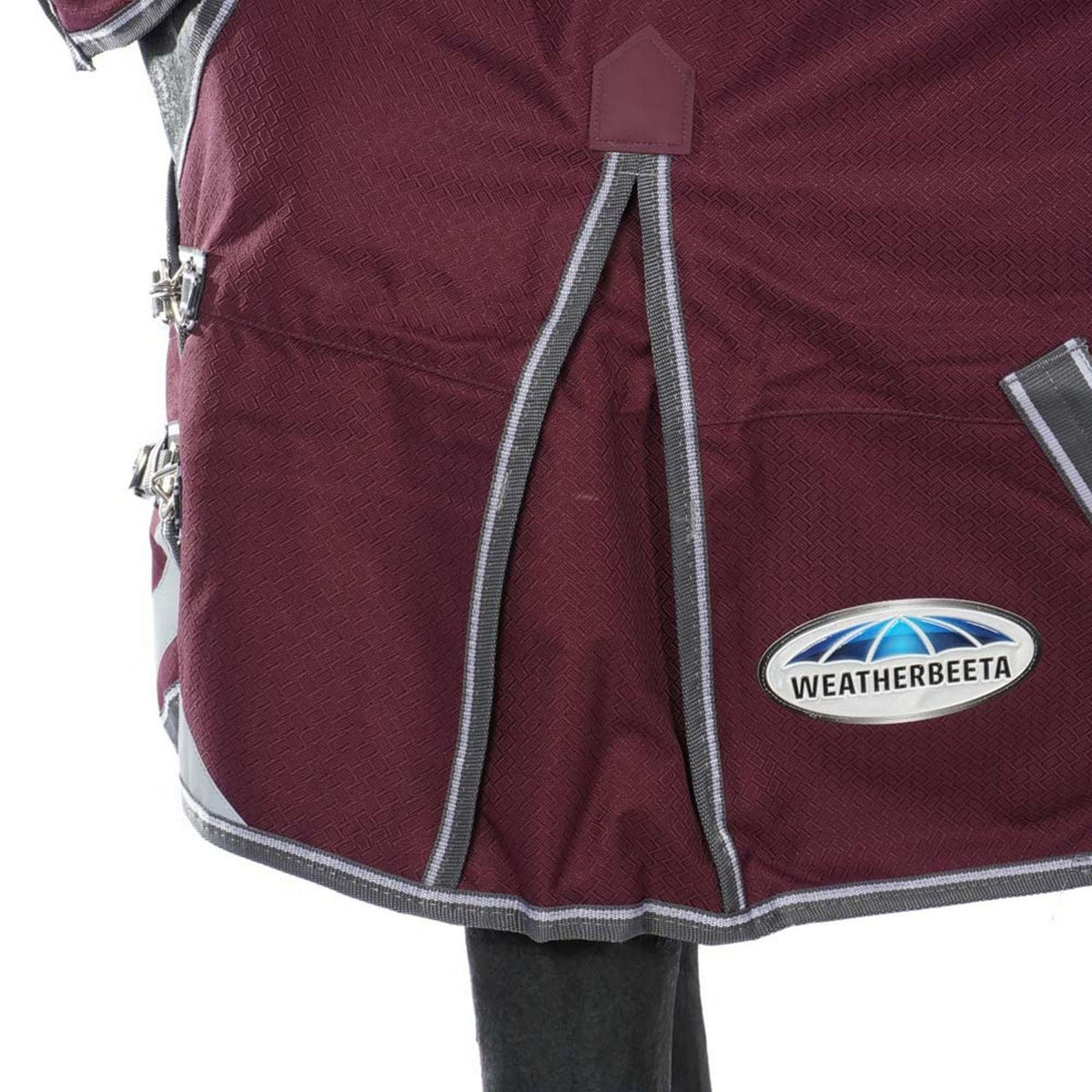 Weatherbeeta Regendecke Comfitec Plus Dynamic II Combo Neck Lite Maroon/Grau/Weiß