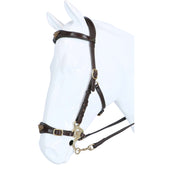 F.R.A. Hackamore Imperial Softleder Zügel Havanna