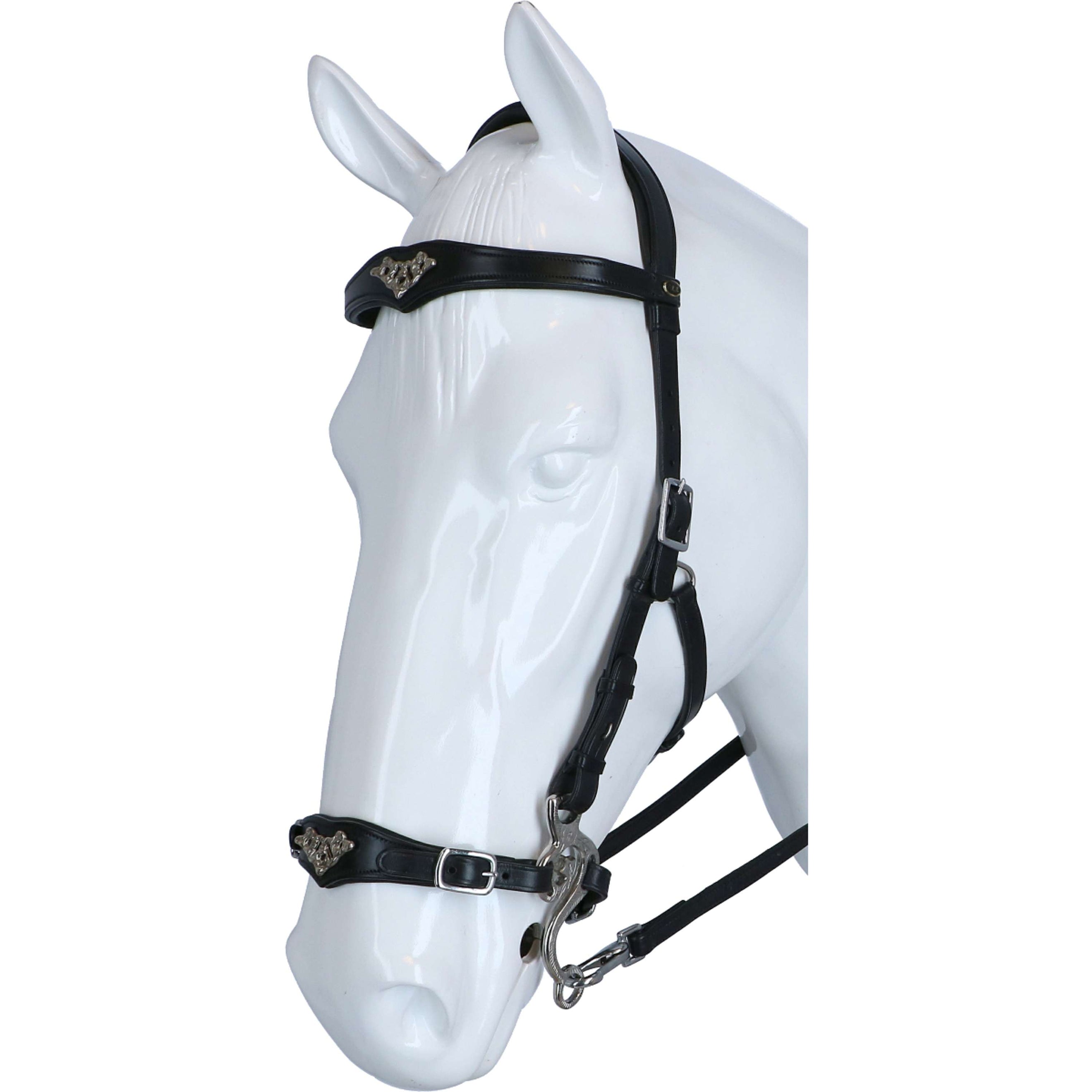 F.R.A. Hackamore Imperial Softleder Zügel Schwarz F.R.A. Hackamore Imperial Softleder Zügel Schwarz