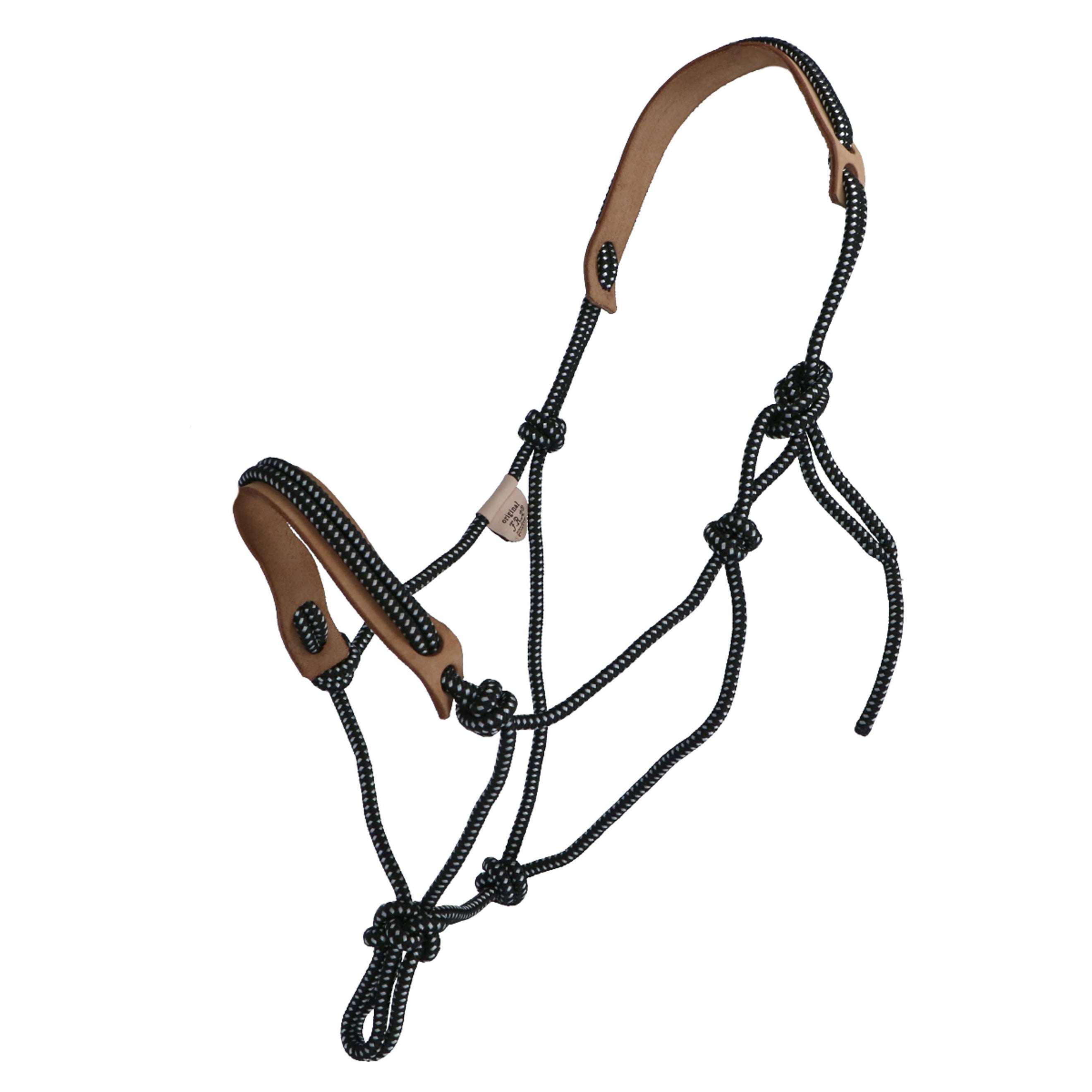 F.R.A. Reit- Ausbildungshalfte Pablo Profi 6 Ruchi Collection Nylon/Leder Schwarz/Weiß F.R.A. Reit- Ausbildungshalfte Pablo Profi 6 Ruchi Collection Nylon/Leder Schwarz/Weiß