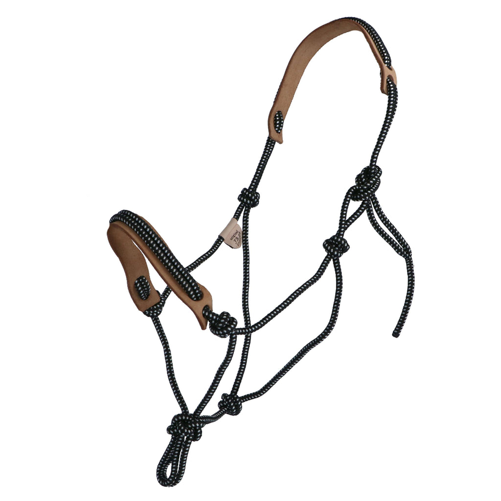 F.R.A. Knotenhalfter Pablo Profi 6 Ruchi Collection Nylon/Leder Schwarz/Weiß