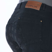 Dublin Reithose Shona Full Grip Denim Print Silikon Ash