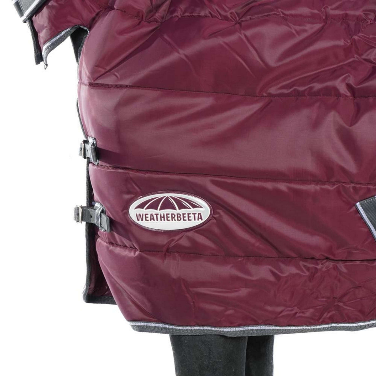 Weatherbeeta Stalldecke Comfitec Channel Quilt Combo Neck Medium 210D 250g Maroon/Grau/Weiß