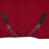 EQUITHÈME Fleecedecke Teddy Bordeaux/weiß