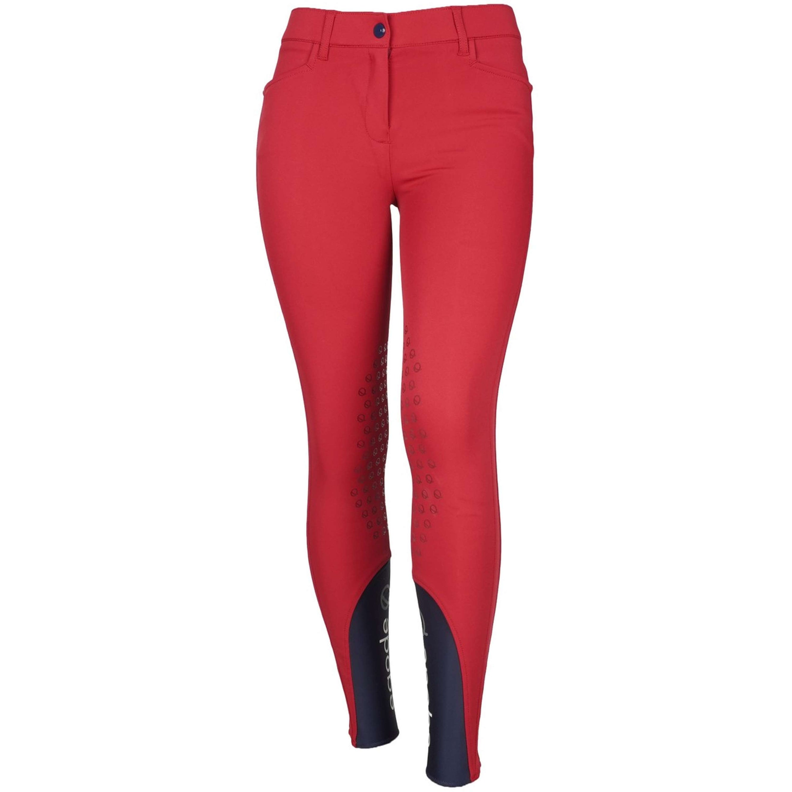 EQODE by Equiline Reithose Delma Knie Grip Cherry EQODE by Equiline Reithose Delma Knie Grip Cherry