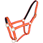 Norton Halfter Nylon mit Lederfutter Rot/Gelb