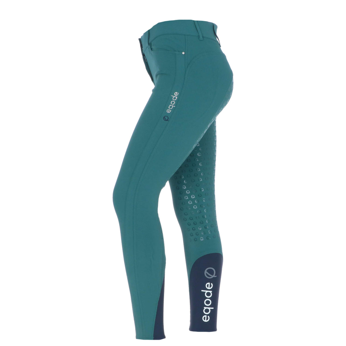 EQODE by Equiline Reithose Donna Full Grip Hoge Taille Grün