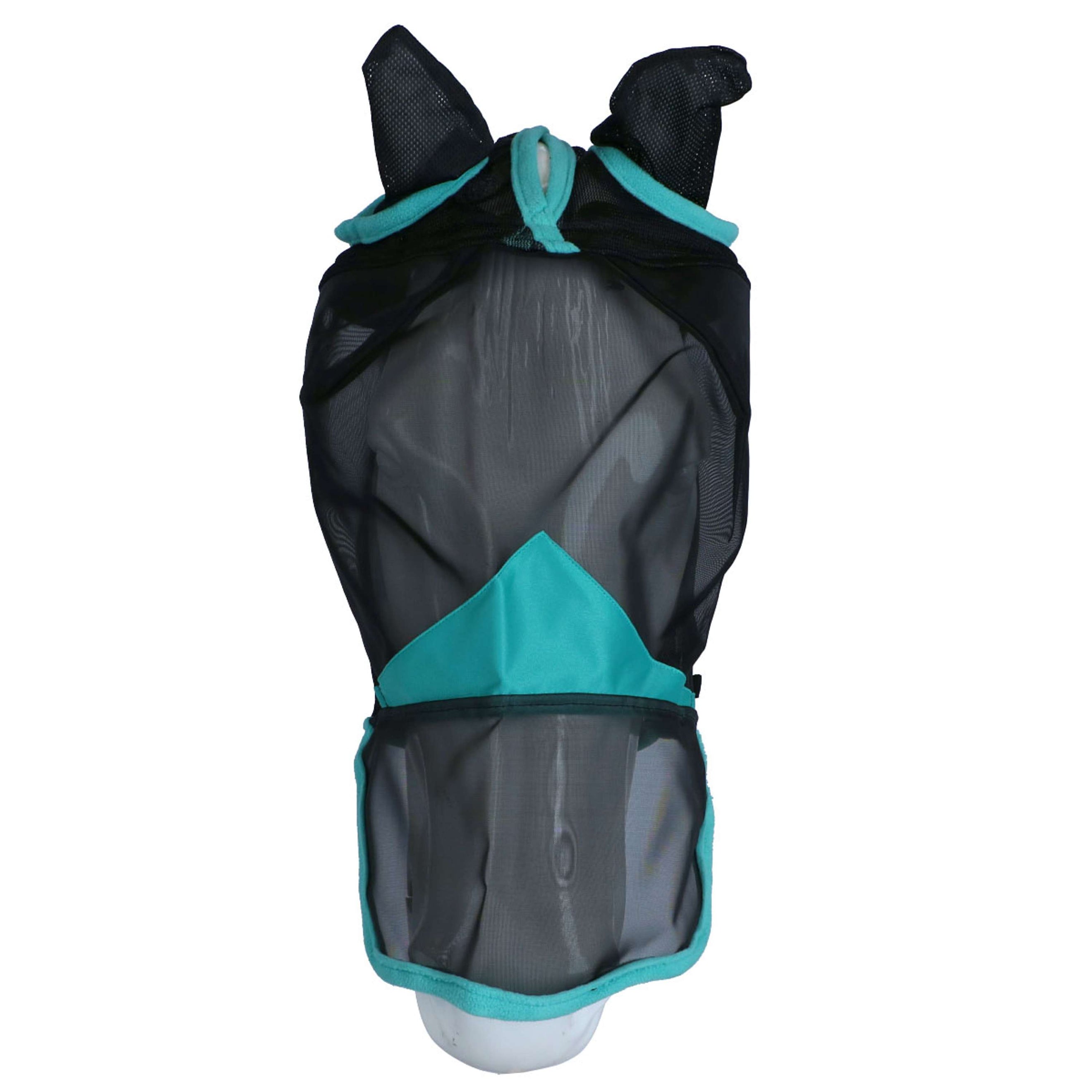 WeatherBeeta Fliegenmaske ComFiTec Deluxe Fine Mesh mit Ohren und Nase Schwarz/Türkis WeatherBeeta Fliegenmaske ComFiTec Deluxe Fine Mesh mit Ohren und Nase Schwarz/Türkis