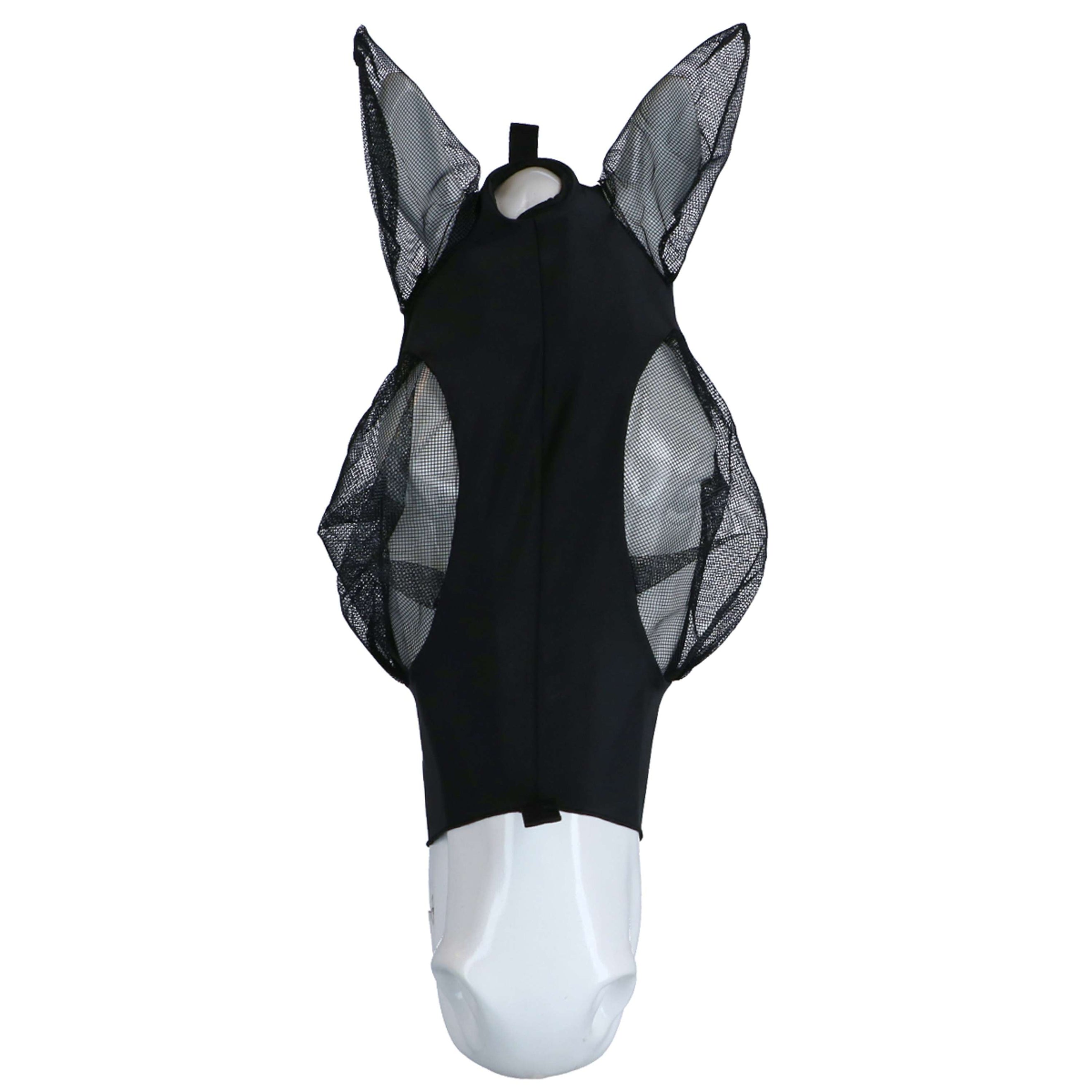 WeatherBeeta Fliegenmaske Deluxe Stretch Bug mit Ohren Schwarz