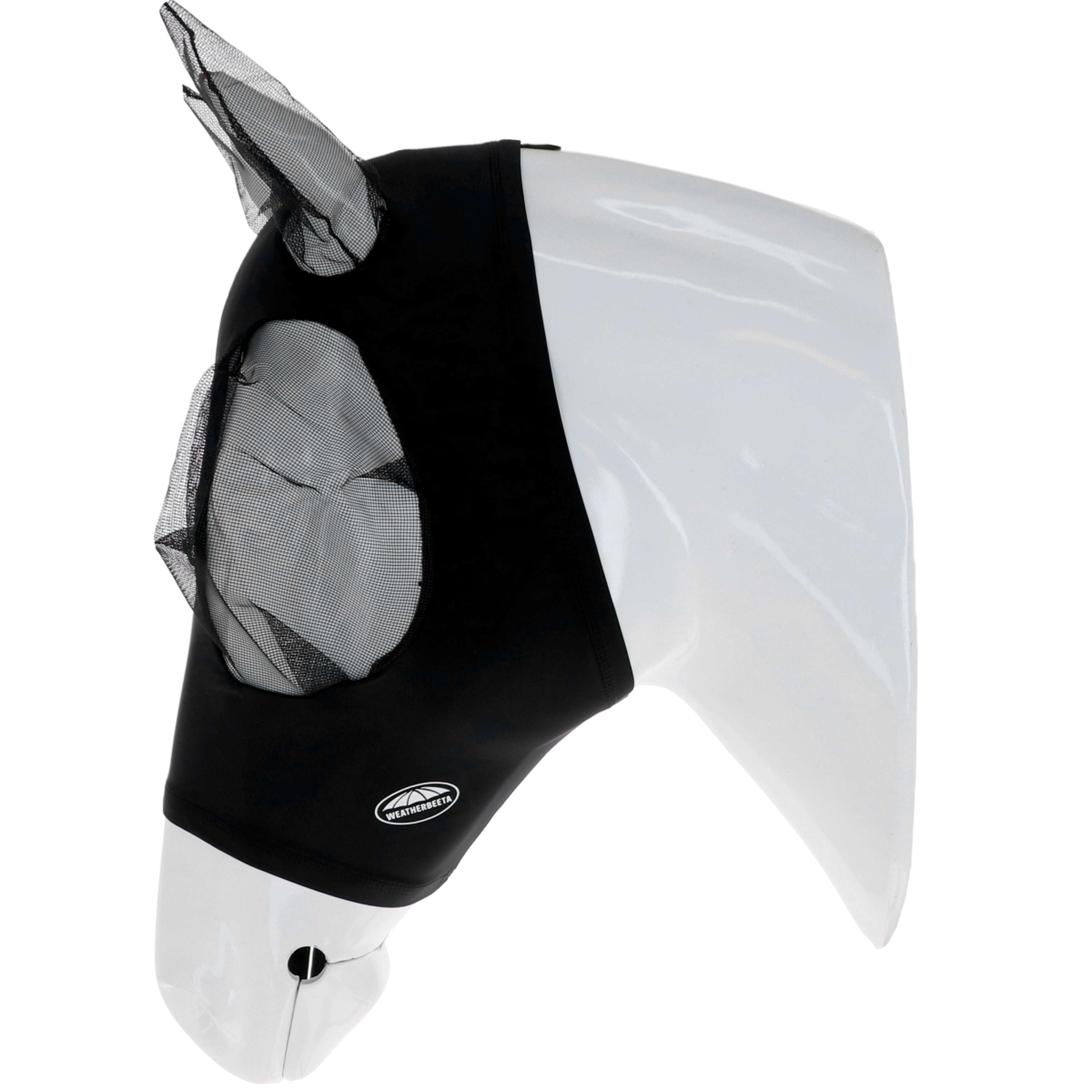 WeatherBeeta Fliegenmaske Deluxe Stretch Bug mit Ohren Schwarz
