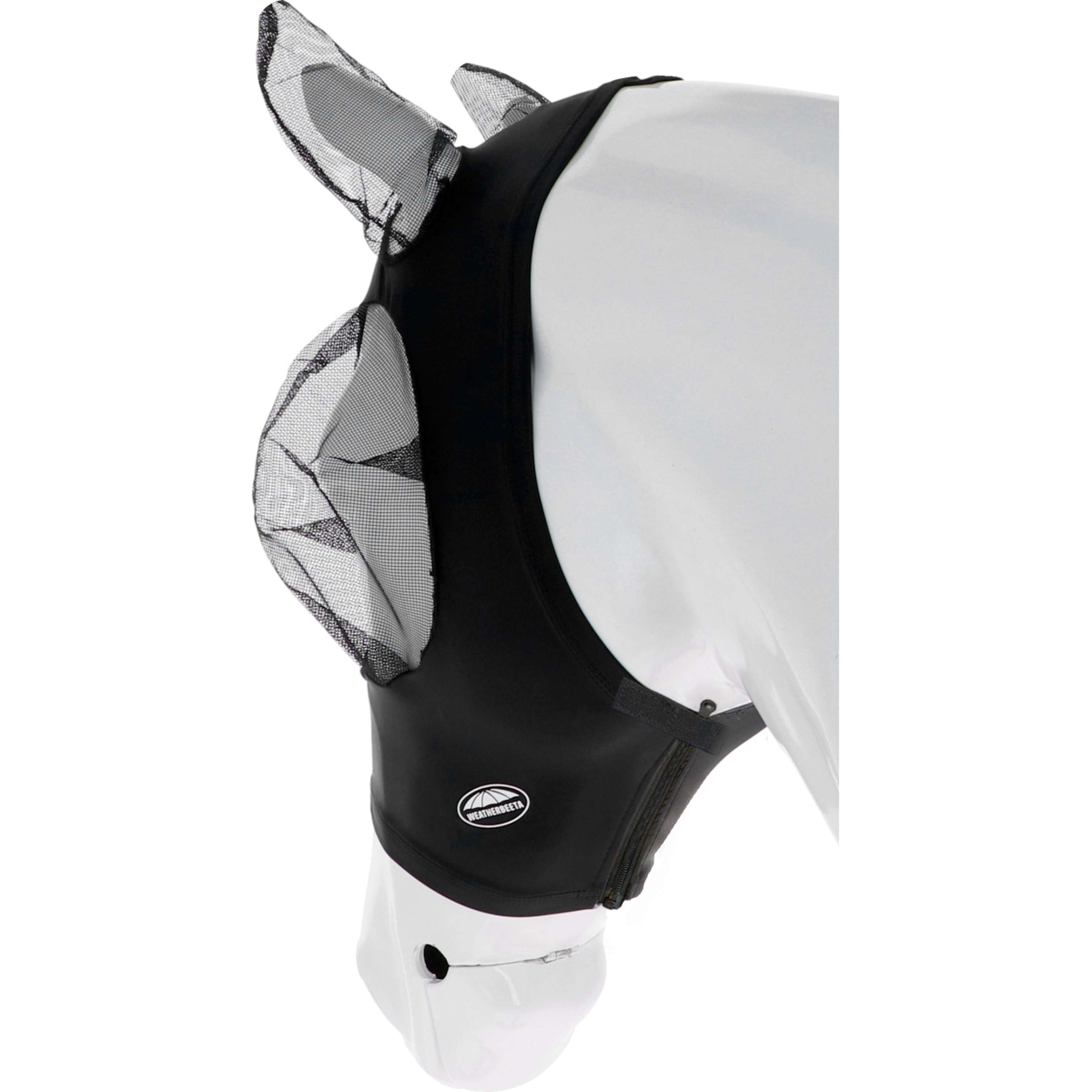 WeatherBeeta Fliegenmaske Deluxe Stretch Bug mit Ohren Schwarz