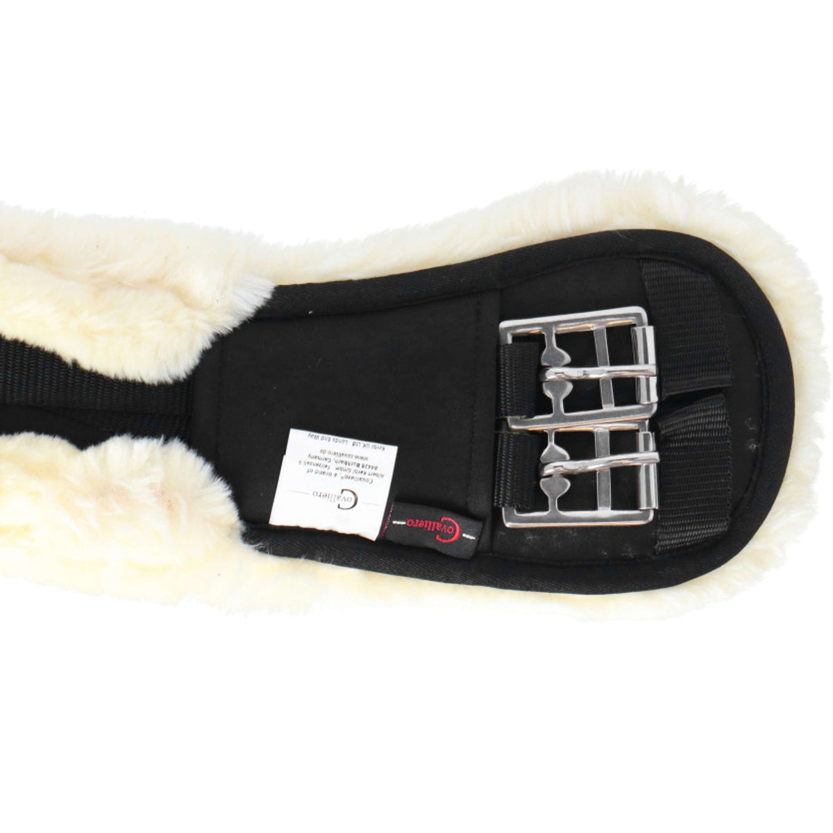 Covalliero Sattelgurt Faux Fur Schwarz